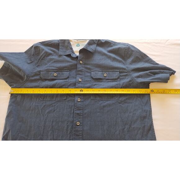 Sierra Designs Short Sleeve Button Up Shirt Men Large Blue. - Picture 9 of 12